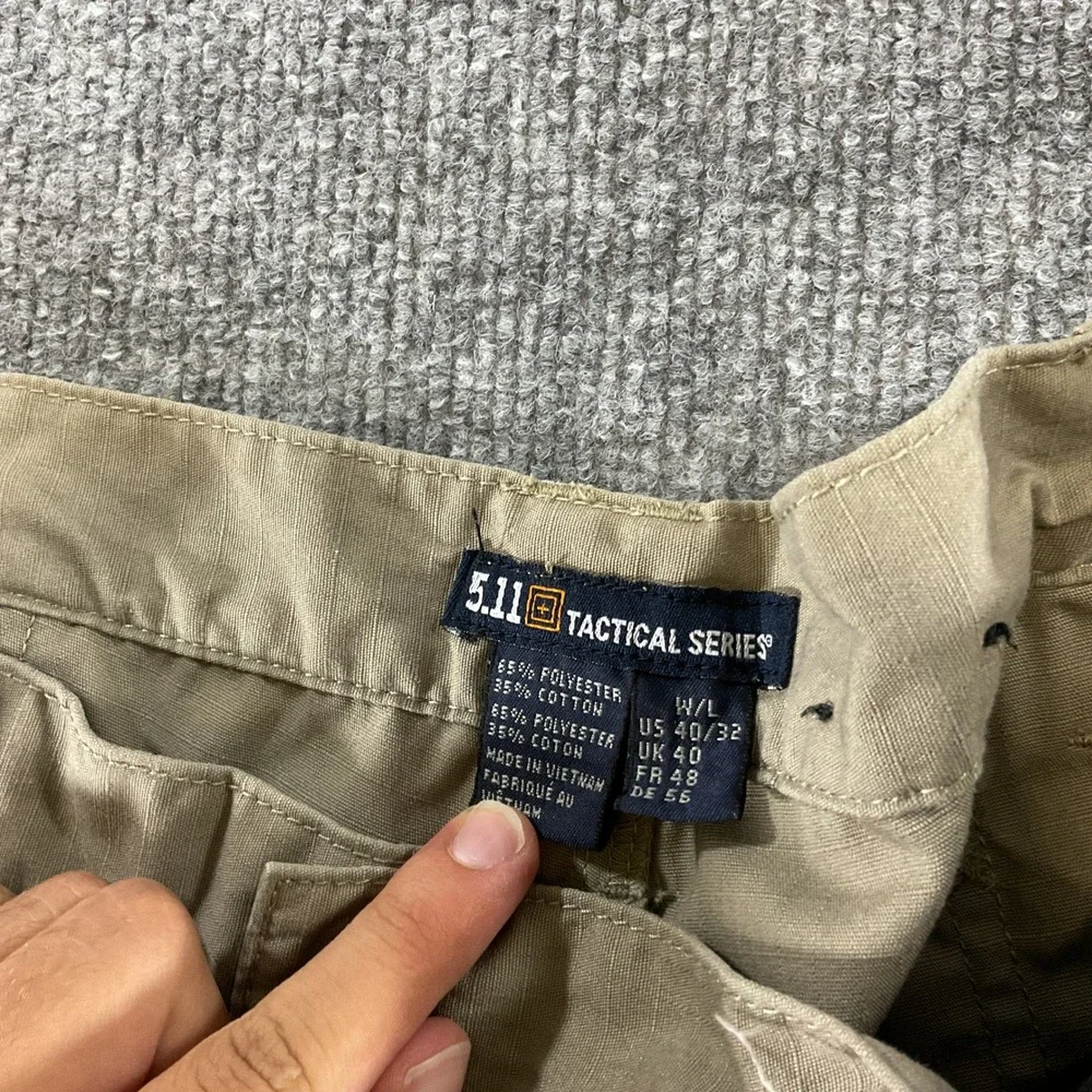 5.11 Tactical Cargo Pants Mens 40x32 Khaki Ripstop Utility Hiking Work Pants